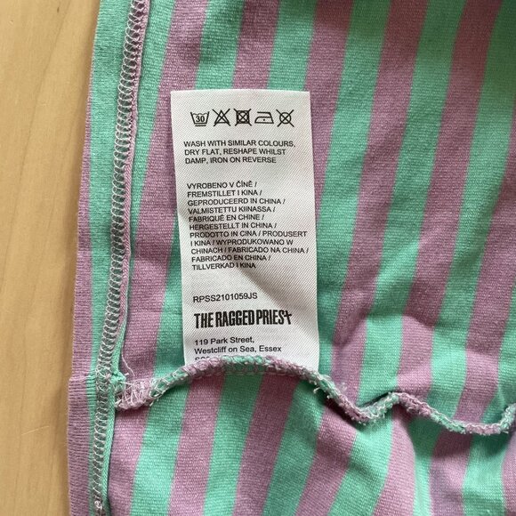 The Ragged Priest Women's Striped Blouse Top with Trigger Hooks size Medium - Picture 6 of 6